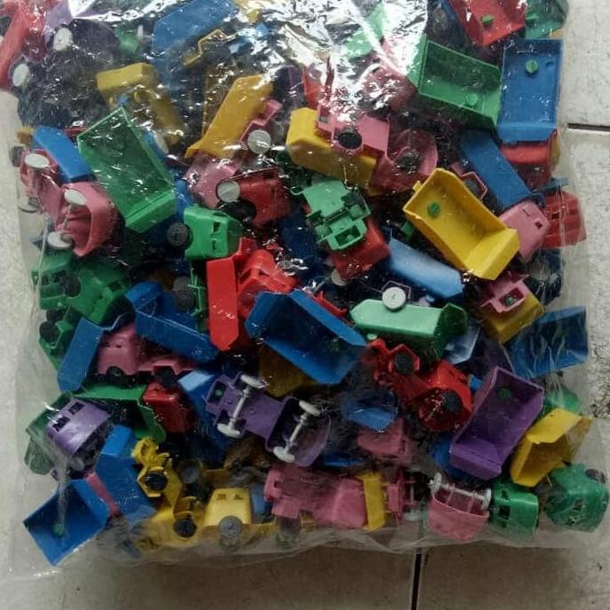 Berkualitas Mainan Jadul - Mobil Truk Bak Terbuka Kecil Mobil Plastik Isi 100 Pcs ,.