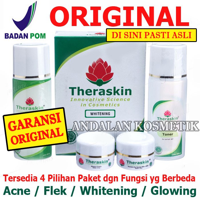 ORIGINAL Paket Theraskin BPOM / Acne / Flek / Whitening / Glowing - Asli 100% ORI