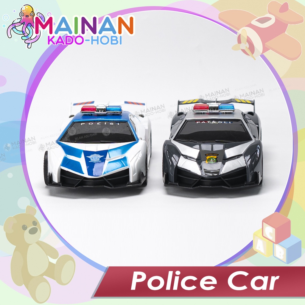 MAINAN ANAK MINIATUR MOBIL POLISI PATROLI POLICE CAR