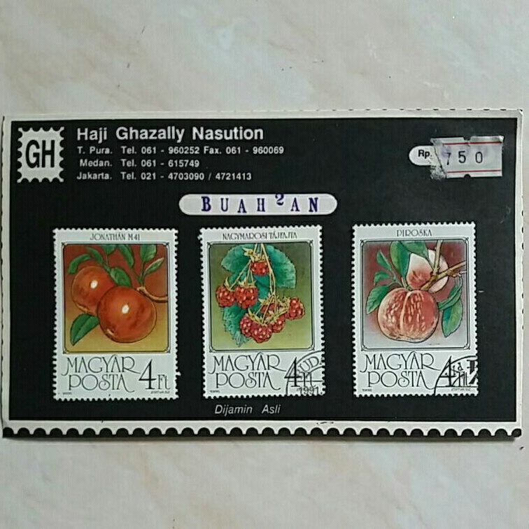 

Perangko Hongaria Fruits (1986) Set 3pcs Used (Folder)