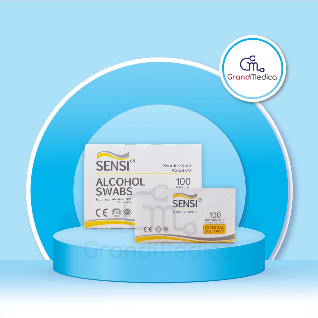 Alcohol Swab / Sensi Swab / Sensi Alkohol Swab / Kapas Alkohol Swab Sensi - Isi 100