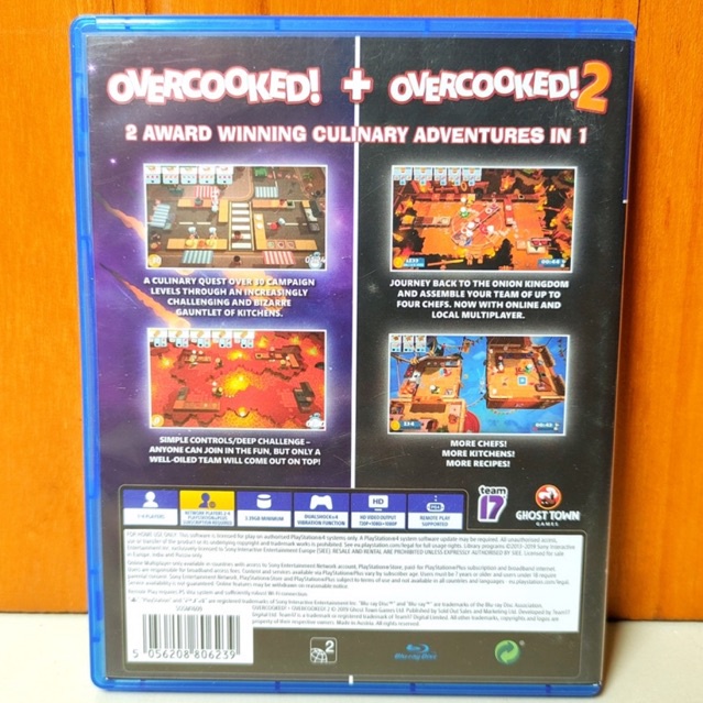 BD PS4 Overcooked Kaset Overcooked 1 + 2 Playstation PS 4 5 CD BD Game Games Over Cooked 1 dan 2 satu dua ps4 ps5 original ori asli second ps4 ps5 disc blue ray overcooked! overcooked2 overcooked!2 mainan anak gim masak petualangan berdua 2 player