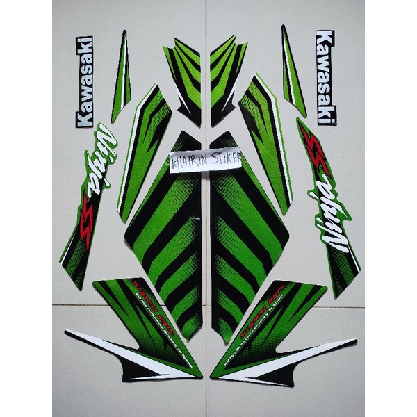 striping stiker ninja ss 2013 hitam hijau