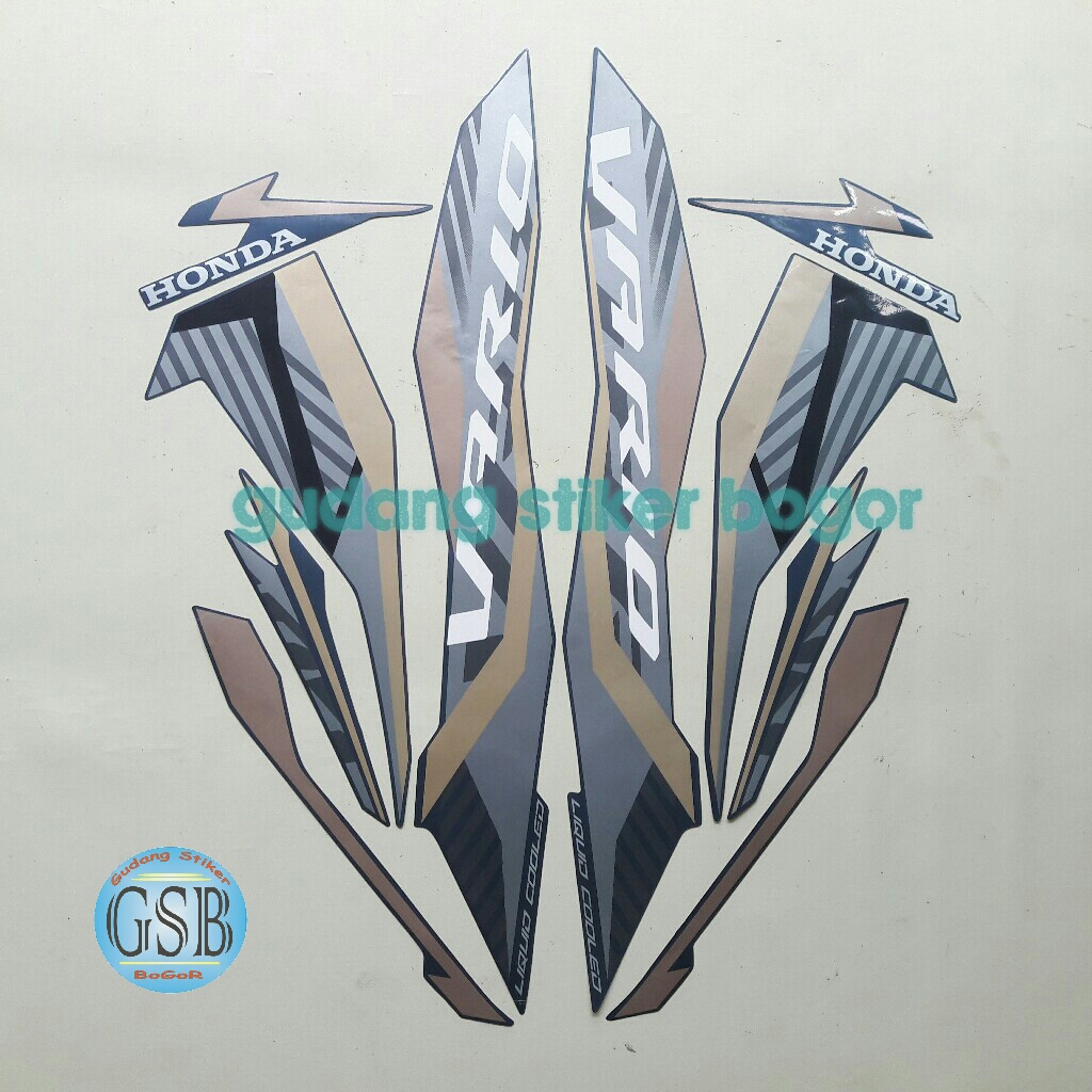 stiker striping lis body motor honda vario 125 2022 cbs-iss biru doff