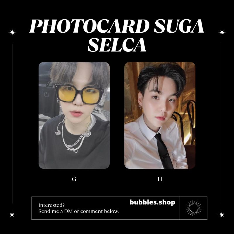 PHOTOCARD SUGA BTS SELCA