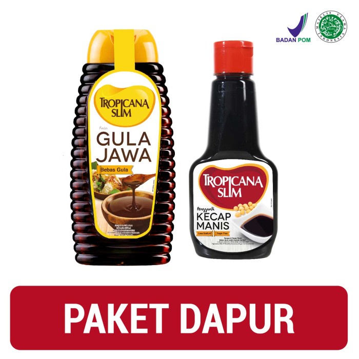 

Tropicana Slim Gula Jawa 350ml + Kecap Manis 200ml