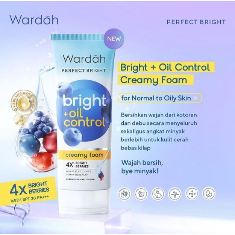 Facial wash Wardah perfect bright creamy foam