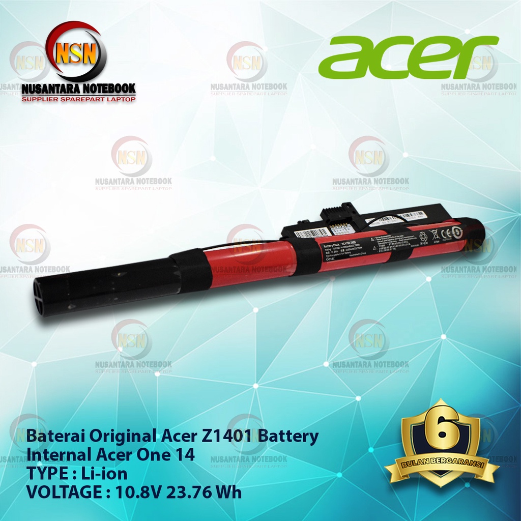 Baterai Original Acer Z1401 Battery Internal Acer One 14 / Z1401