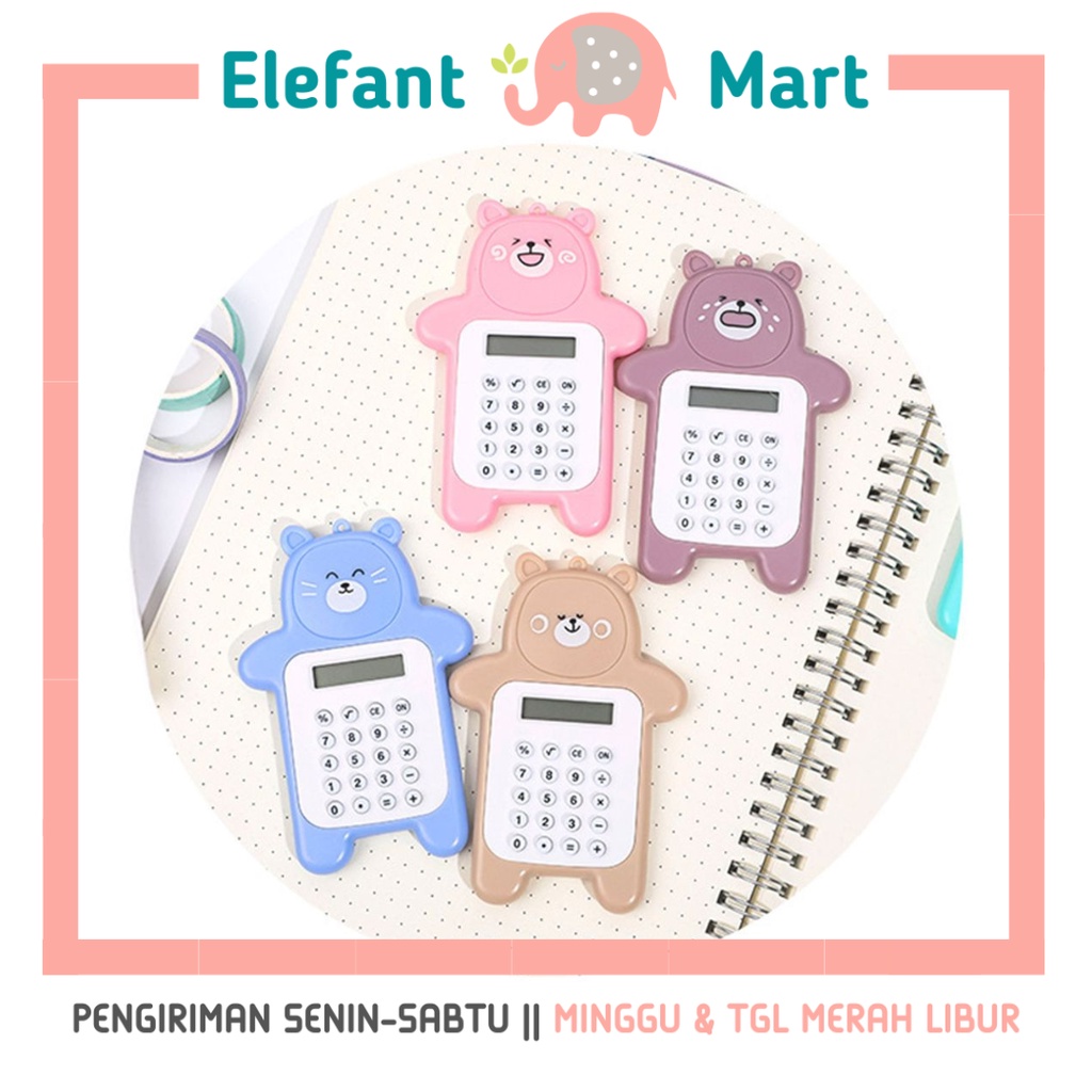 

ELEFANT MART - Kalkulator Mini Saku 8 Digit Calculator Portabel Elektronik Karakter Kartun Alat Belajar Hitung Anak Sekolah Matematika