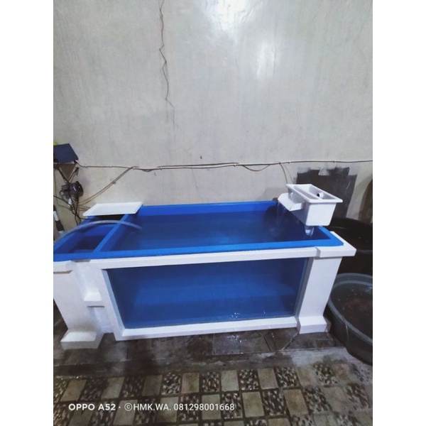 kolam ikan fiber gelass combinasi kaca