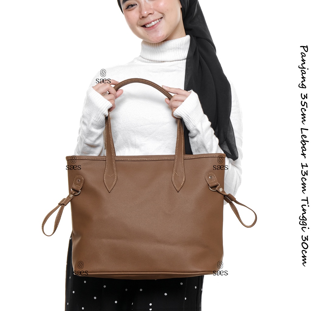 SAES - SALIARA Tas Tote Bag Wanita Cewek Simple Tote Saliara Liangka Stylish Style KULIT