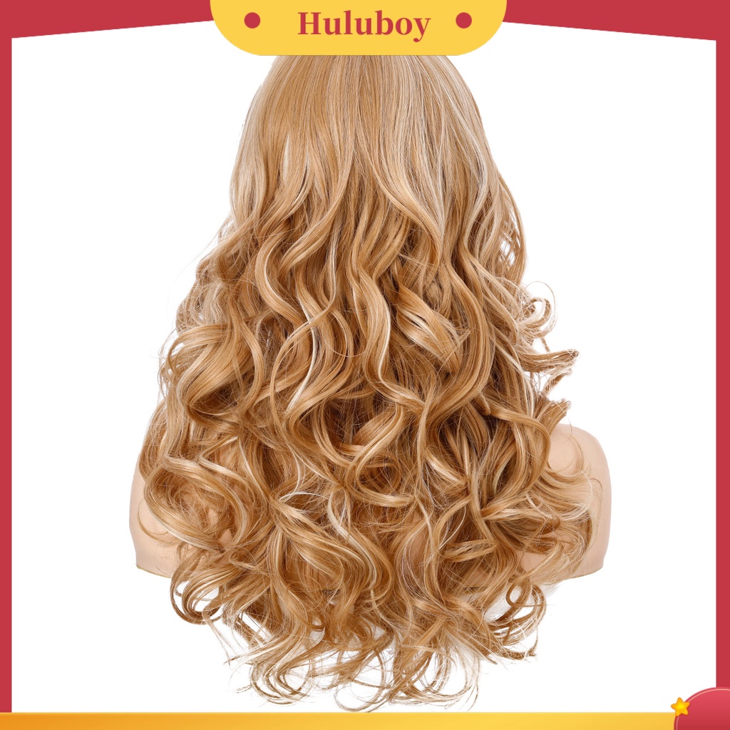 Wig Rambut Panjang Keriting Natural Tahan Panas Untuk Wanita
