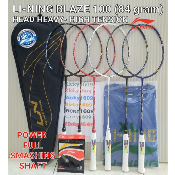 RAKET BADMINTON LINING BLAZE 100 - LINING BLAZE 100 - HEAD HEAVY - POWERFUL SMASHING SHAFT - ORIGINA