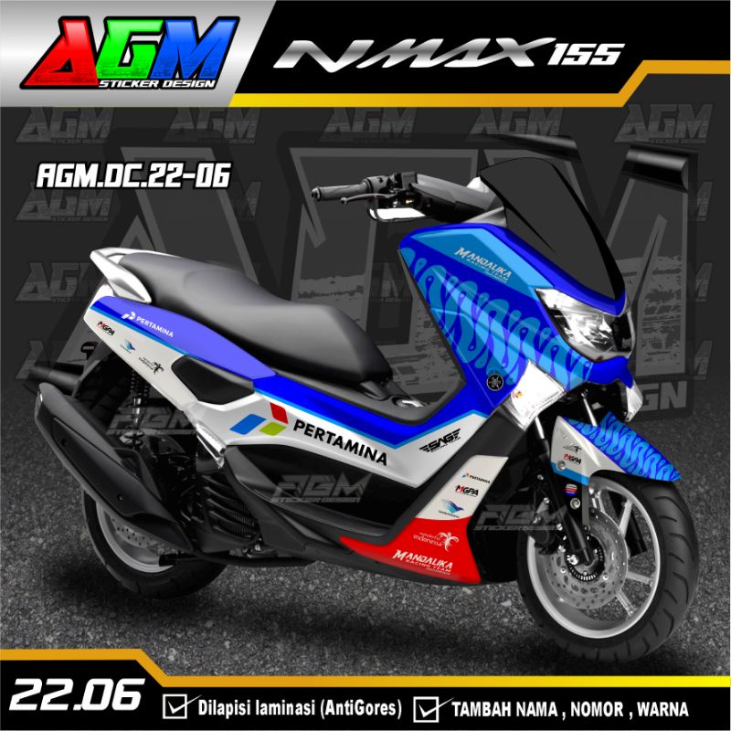 Decal Nmax Old 2015-2019 Sticker Decal Nmax Full Body Mandalika AGM_003