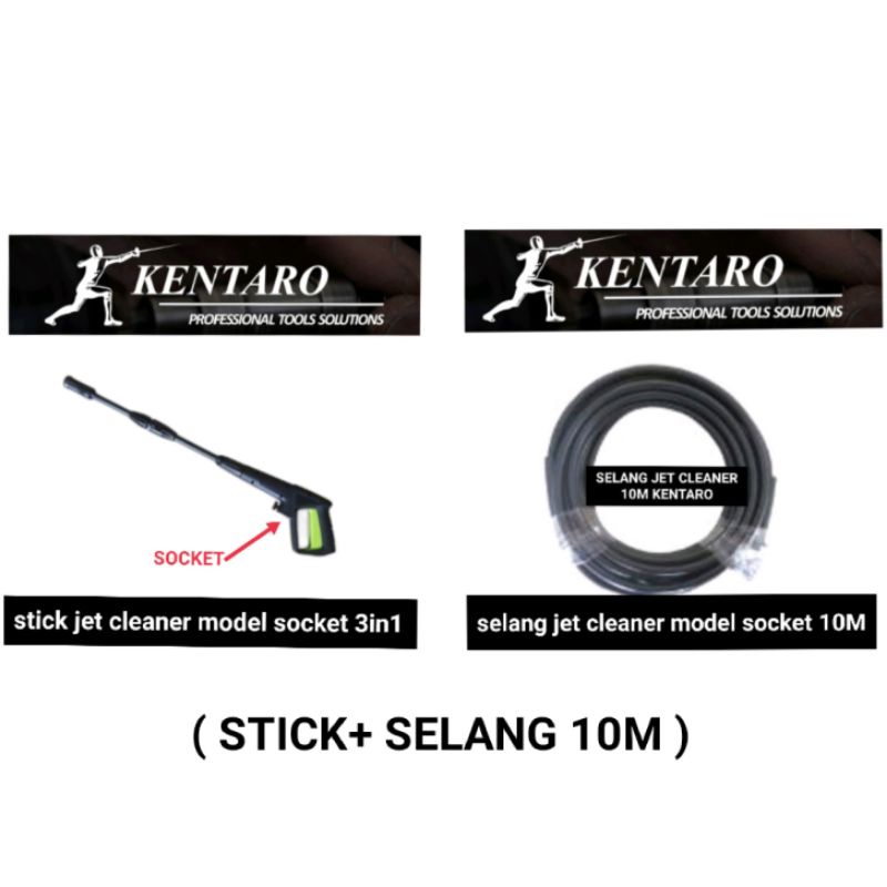 stick jet cleaner + selang set model socket kentaro japan quality