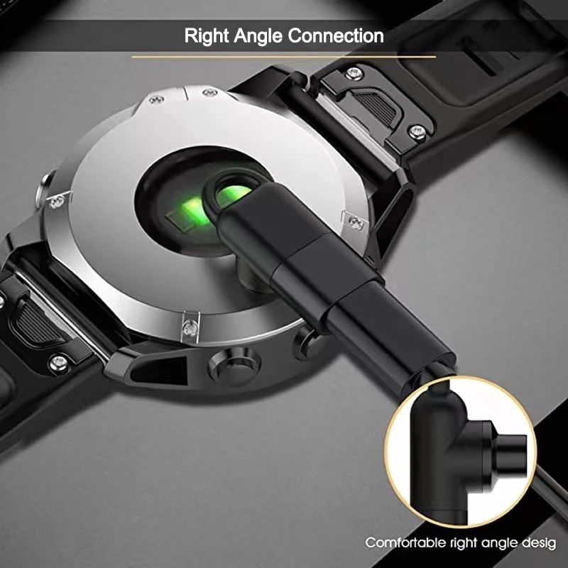 Adaptor Dengan Lubang Lanyard90° Siku Adaptor Adaptor Adaptor Jam Tangan Adaptor Cas Konektor Kabel Cas Portable Kompatibel Dengan Jam Tangan Garmin