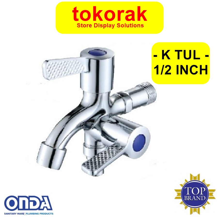 KRAN SHOWER MIXER DOUBLE K TUL ONDA KERAN CABANG DOBEL 1/2 INCH KTUL