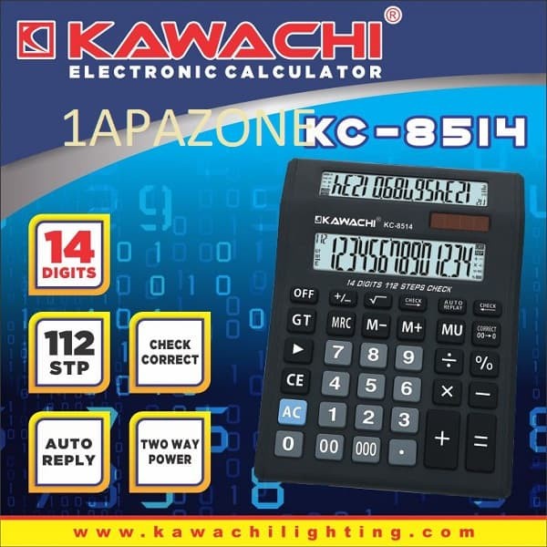 

BERKUALITAS Kalkulator eletronic 14DIGITS KC-8514 KAWACHI