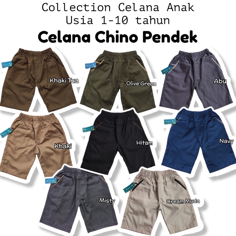 CELANA ANAK CHINO PENDEK CINO 1 - 10 TAHUN/D.SHELTER