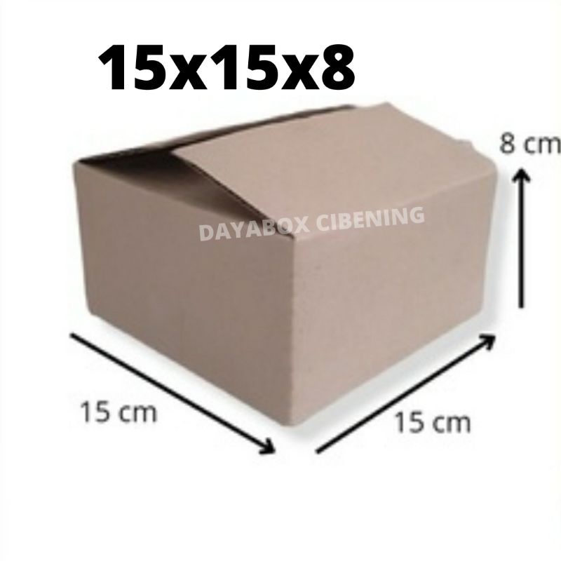 

Kardus Polos 15x15x8 single wall kemasan karton