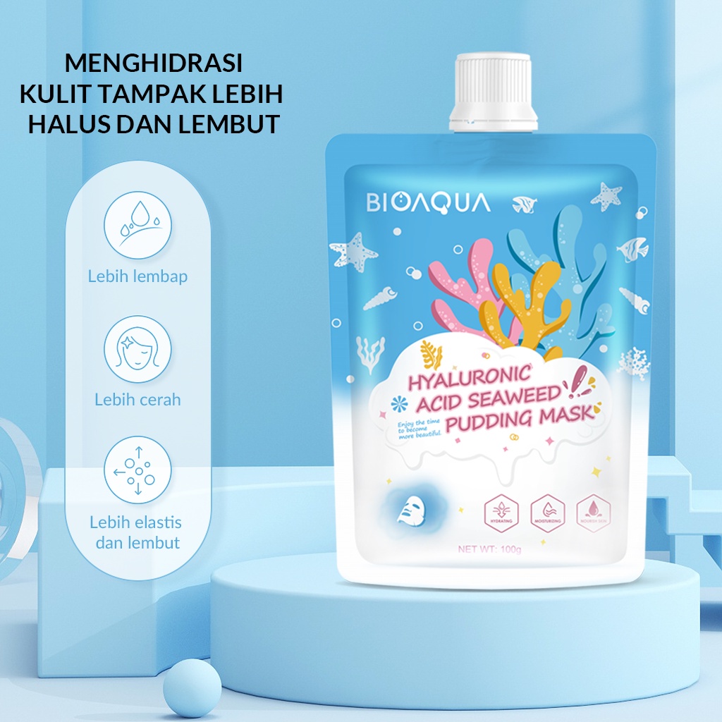 ✨ AKU MURAH ✨ BIOAQUA Clay Mask Deep Pores Cleansing Mud Mask 100 GR / Face Mask Pudding Masker Wajah SERIES