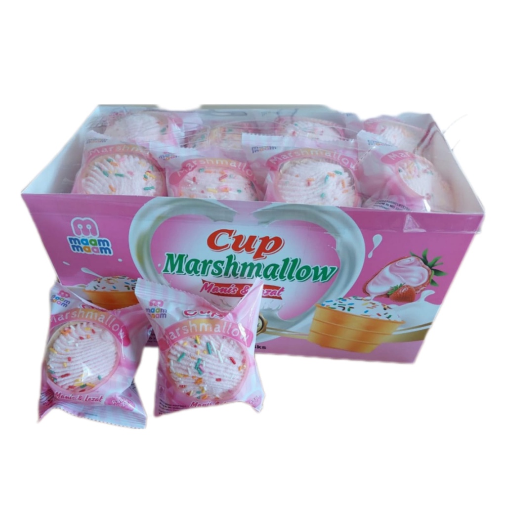 Marshmallow Manis Lezat / Maam Marshmallow / Marshmallow dengan Cup 24 pcs