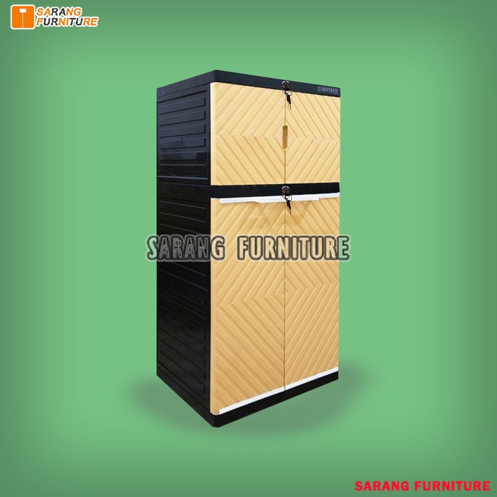 JUMBO! Lemari Pakaian Plastik Jumbo Lemari 3 Susun LS2P Tabitha Wajik 3 Susun LEMARI PINTU MINIMALIS LSW 3 WAJIK