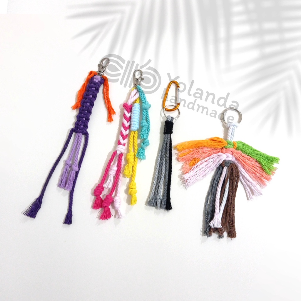 [TERMURAH] Macrame KEYCHAIN atau BAG CHARM PANCAKE Handmade BY Yolanda| Premium |aksesoris tas| gantungan tas Lucu |model lucu |COD|