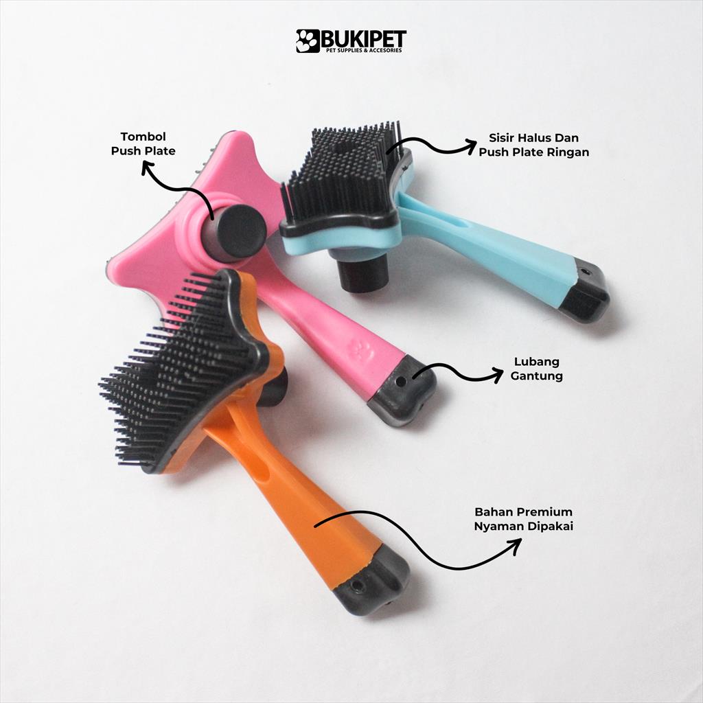 Sisir Grooming Brush Kucing pembersih bulu rontok merapikan bulu - Fur Hair Comb