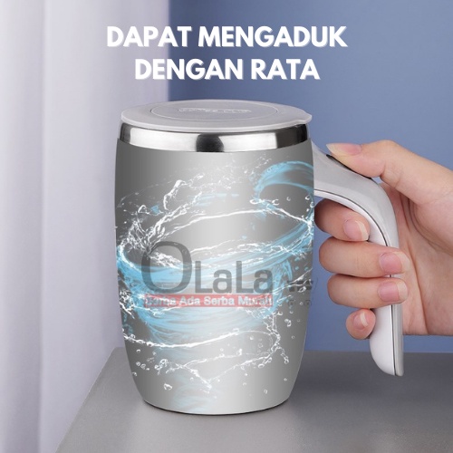 ( OJE ) GELAS ADUK OTOMATIS MUG TUTUP UNIK AUTOMATIC MAGNETIZED STIRRING CUP 380ml TM-RC1126