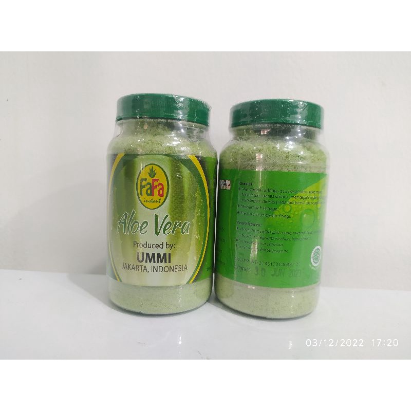 

MINUMAN SERBUK ALOE VERA LIDAH BUAYA UMMI FAFA FOOD INSTANT UNTUK RADANG USUS 250 GRAM