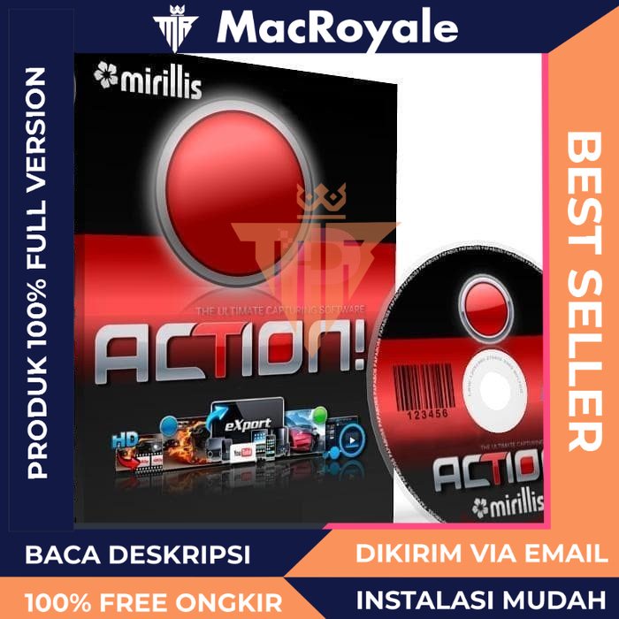 Aplikasi Mirilis Action Pro Full Version Aplikasi Perekam Layar PC FHD - Perekam layar PC berkualitas tinggi untuk gaming dan tutorial