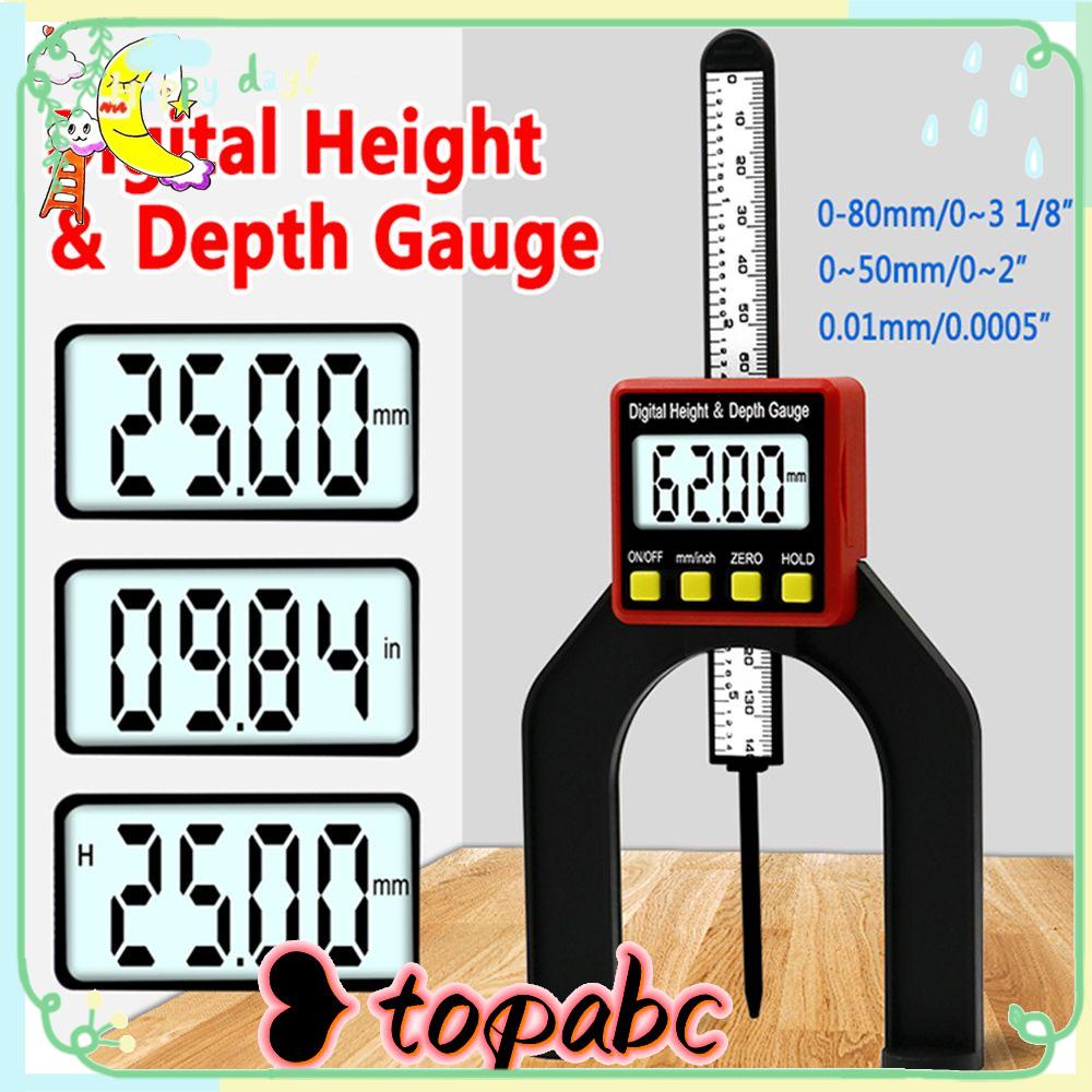 Top Digital Depth Gauge Alat Ukur Jangka Sorong Dengan Kaki Pengukur Kedalaman Bukaan
