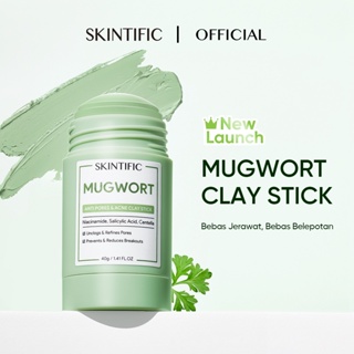 Image of [Ready Stock] SKINTIFIC Mugwort Acne Clay Stick 40g