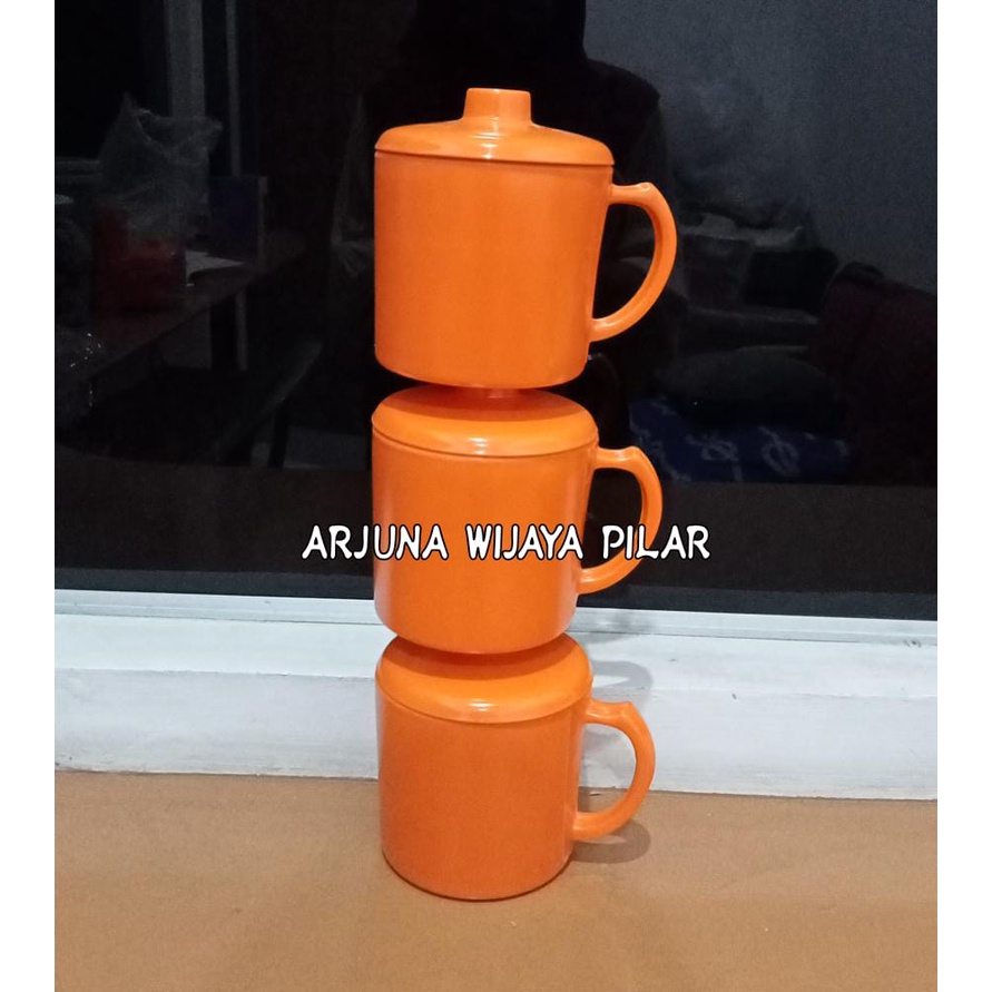 Mug + Tutup 710 - Mug Tutup Melamine