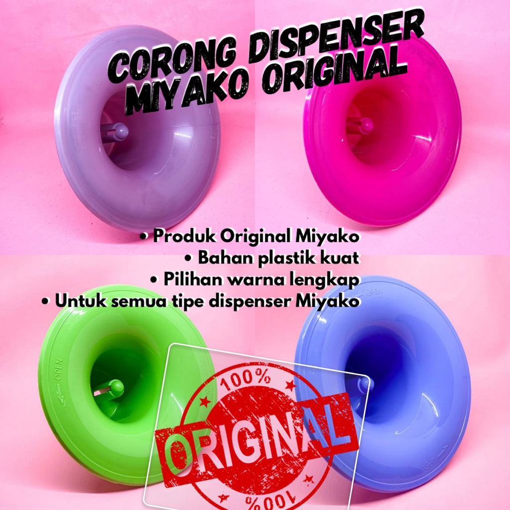 Corong Dispenser Original Miyako, Pilihan warna lengkap utk semua tipe dispenser Miyako 186 189 190