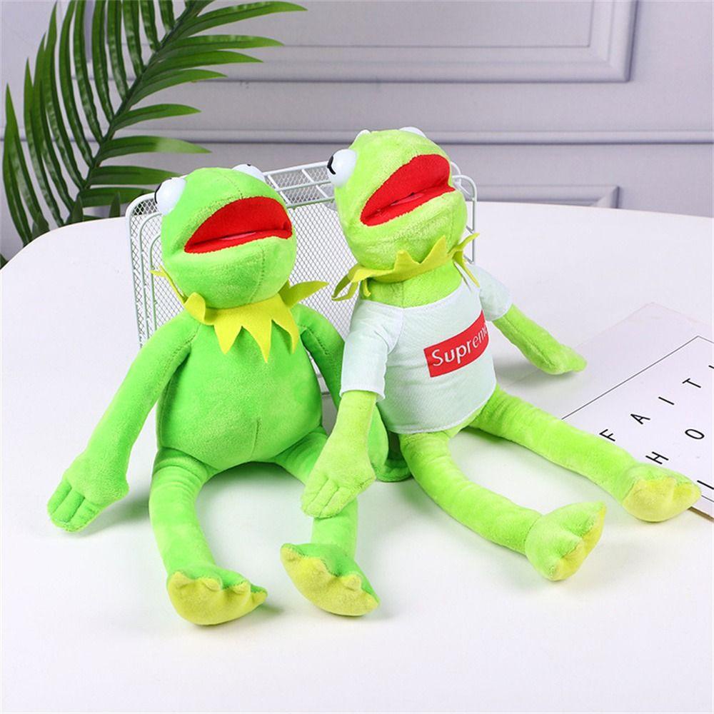 Lanfy Plush Kermit Kodok Ulang Tahun Anak Hadiah Muppet Show 38cm Stuffed Animal Kodok Hijau Boneka Mewah