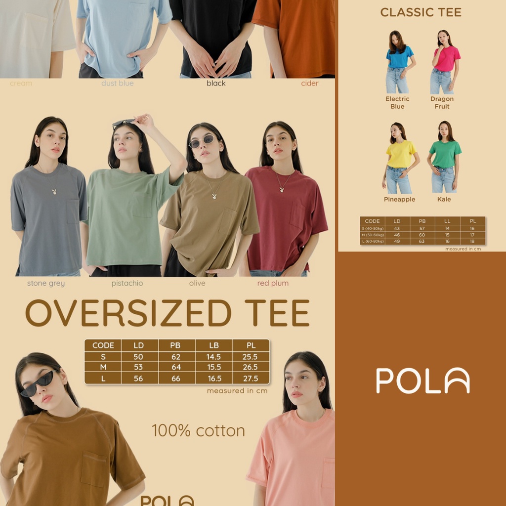Aubreyshome Pola.idn Baju Kaos Perempuan - Classic Tee & Oversized Tee