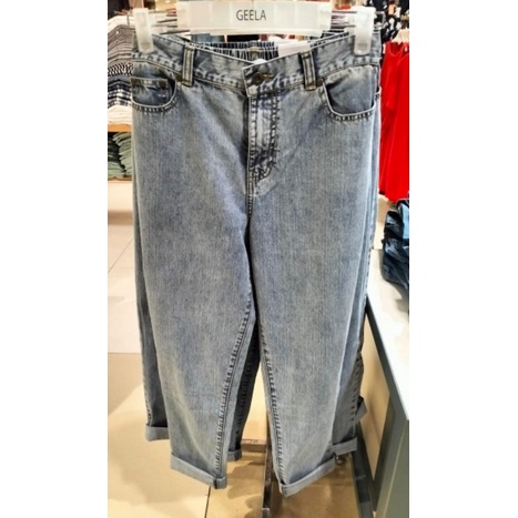 celana jeans wanita model boyfriend geela original