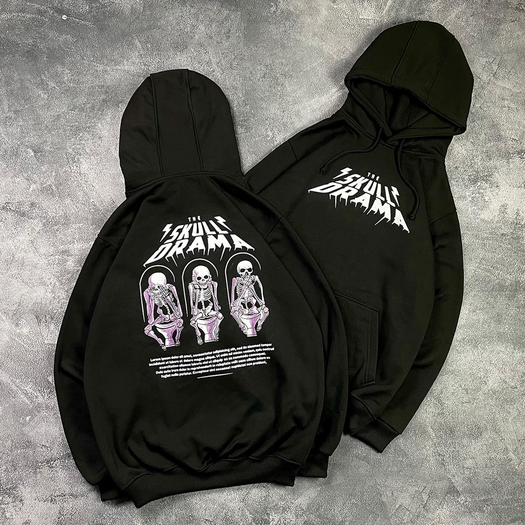 Hoodie &quot; SKULL DRAMA &amp; FEARLESS &amp; SUISAD &quot;