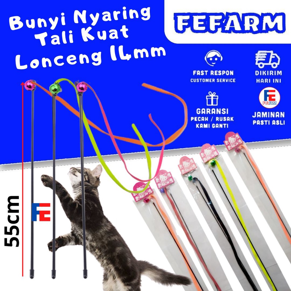 CAT TOYS Tongkat Rainbow Kucing Stick Cat Interaktif Warna Pelangi Untuk Kitten Peliharaan FEFARM