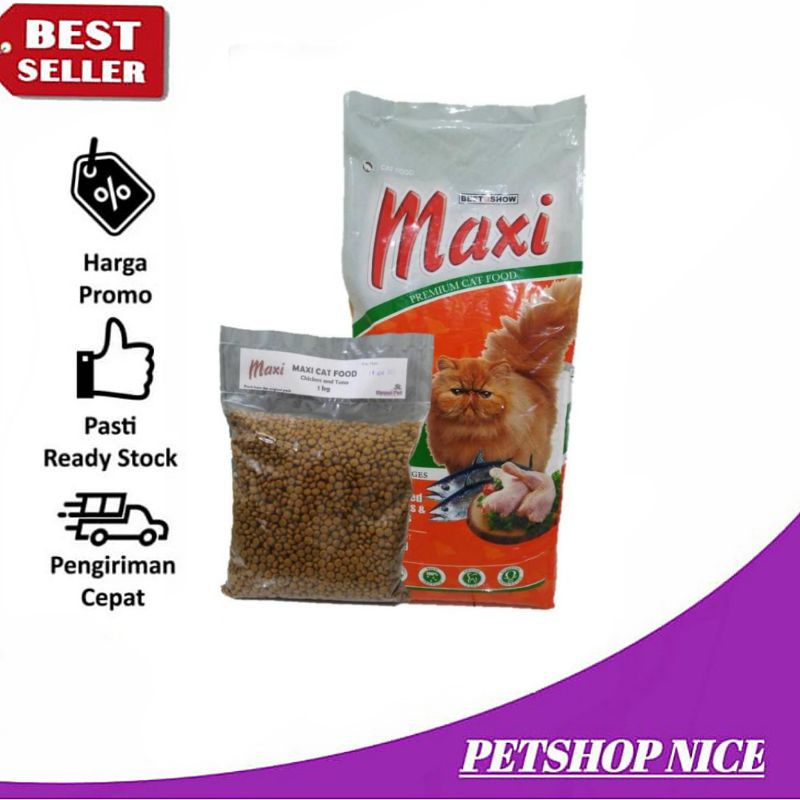 Maxi Cat Kemasan 1000gr / Makanan Kucing Maxi Cat / Dry food