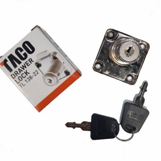 Kunci Laci Lemari Kerangka Padat 22mm TACO LOCK TL - 138 - 22 mm