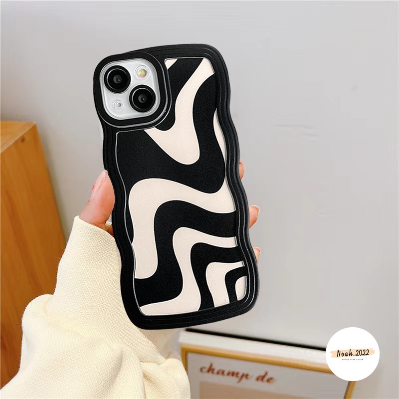 Soft Casing Oppo A17 A17K A77 A57 A55 A15 A15s A76 A96 A54 A74 A53 A33 A16 A16s A16K A16E A7 A5s A3s A5 A9 A11K A12 A12E Reno 8Z 8 7Z 7 6 5 4F Motif Zebra Wave Edge Casing TPU