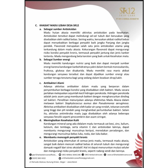 

madu lebah desa sr12