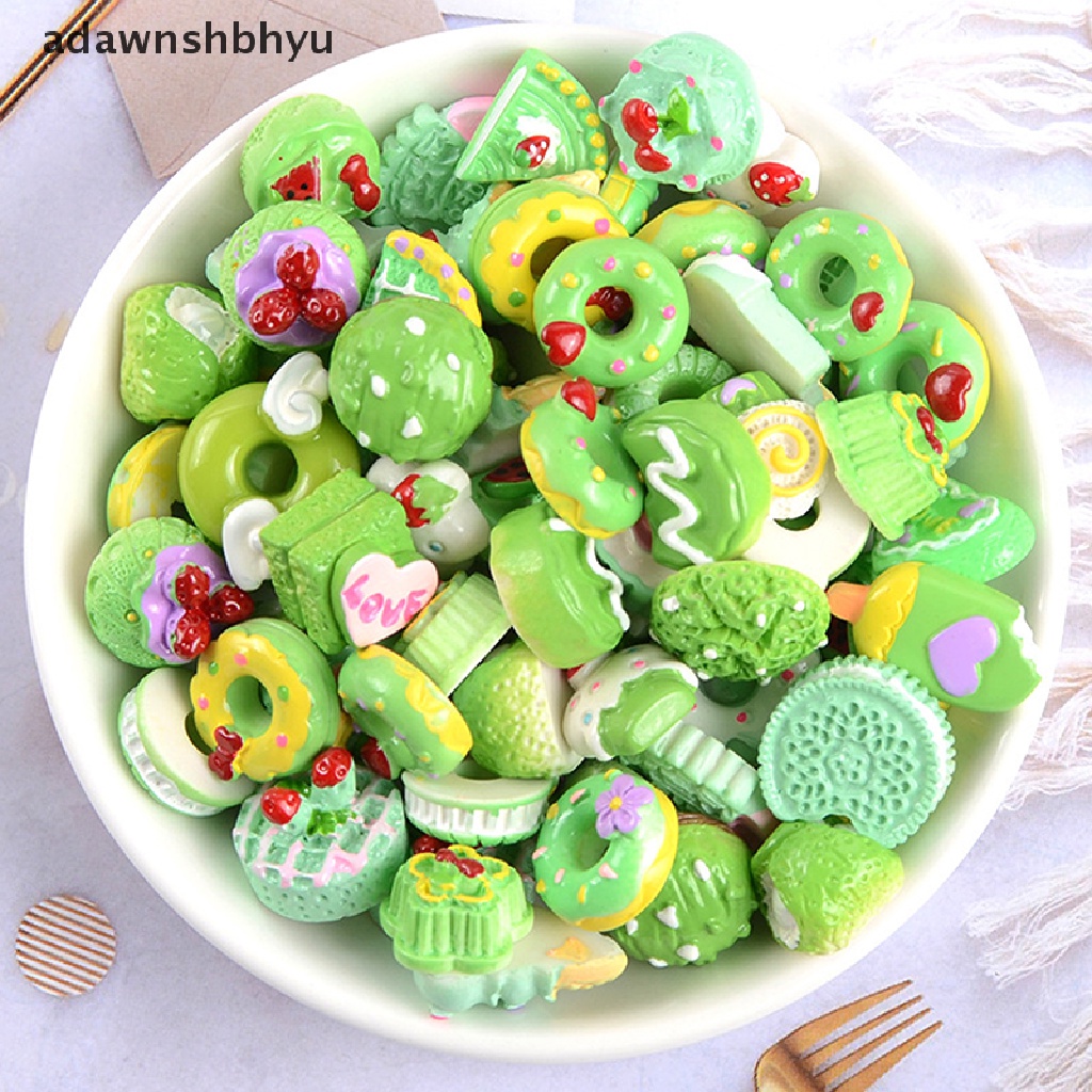 Adawnshbhyu 10pcs Diy Resin Perlengkapan Dekorasi Kue Buah Permen Phone Case Aksesoris Kits ID