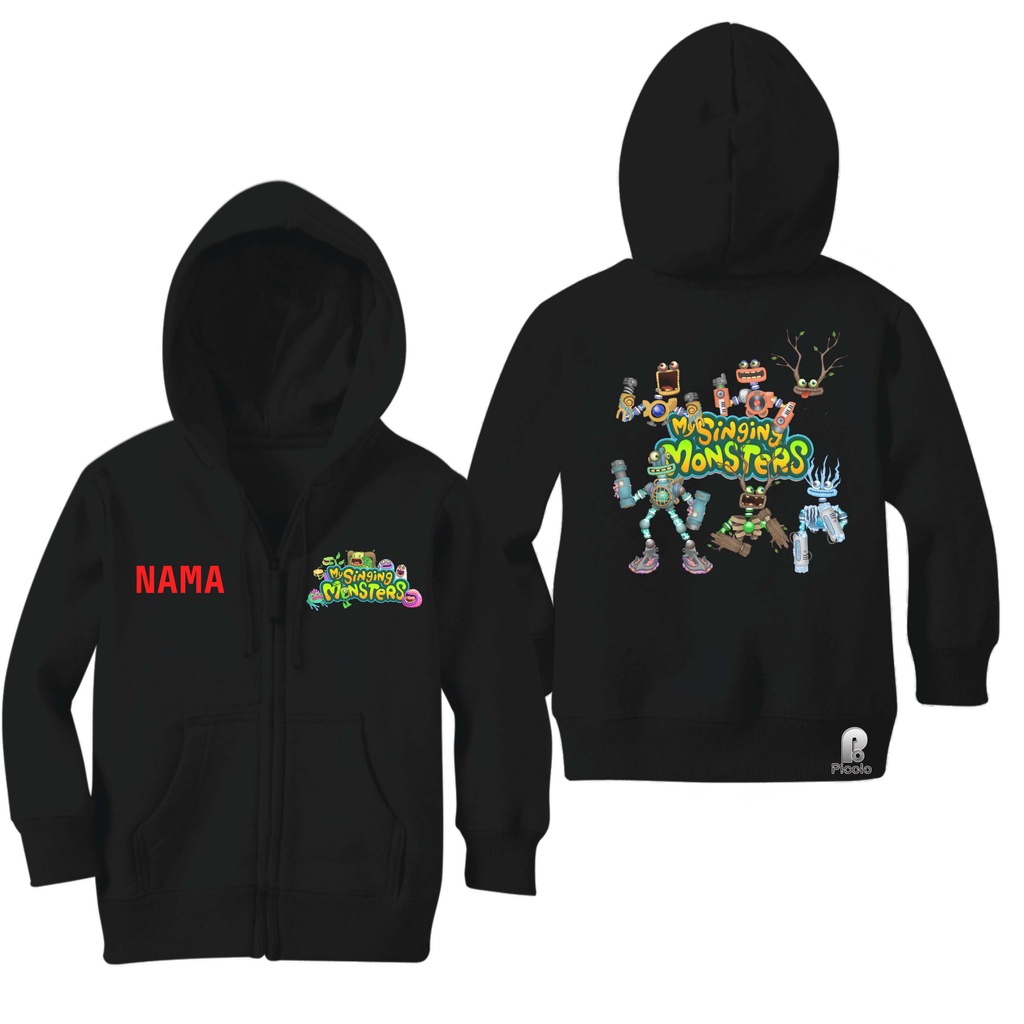 SWEATER HOODIE ZIPPER ANAK EPIC WUBBOX MY SINGING MONSTER UNISEX (FREE NAMA)