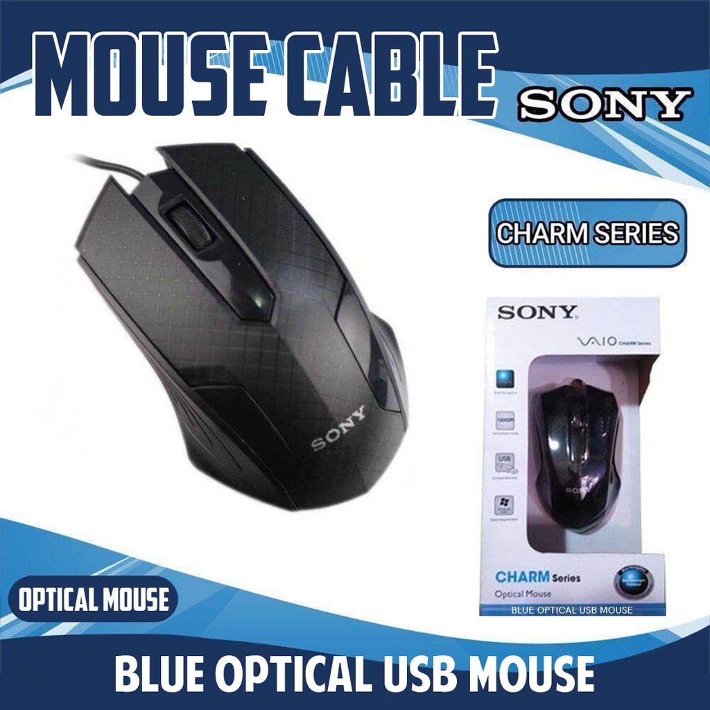 Mouse Kabel Usb Silent Optical Hp Acer Sony Dell PC Komputer Laptop Aksesoris Handphone HP OCEANMART OCEAN MART Murah Grosir