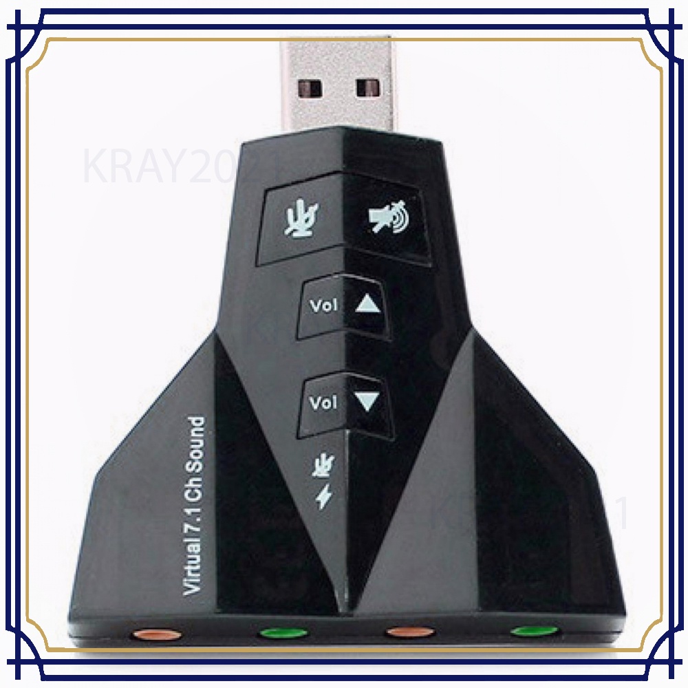 USB 2.0 to Virtual 7.1 Channel Audio Sound Card Adapter with China Chipset -AP264