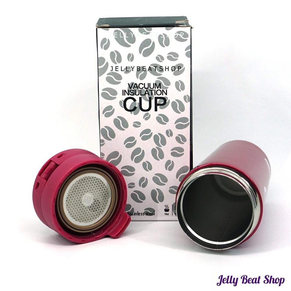 Termos Air Tahan Panas Dingin 400 Ml Kecil Mini/Termos Kopi Teh-Pink / Putih / Hitam Best Seller